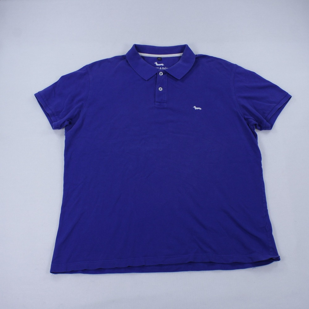 Harmont & Blaine Men's Purple Pique Cotton Polo Shirt Size XXL Regular Fit